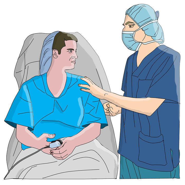 surgeon and a patient