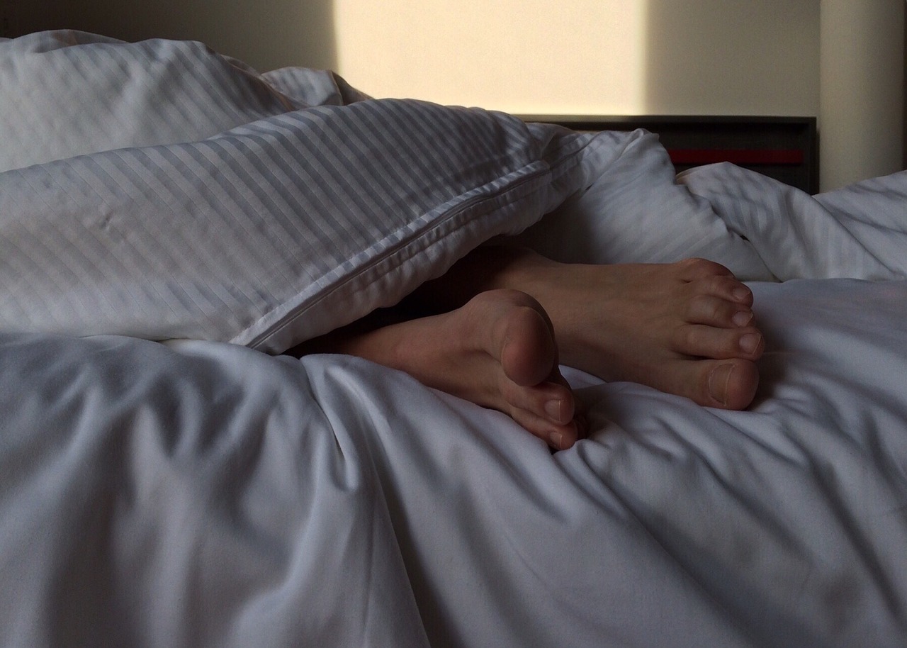 man in bed